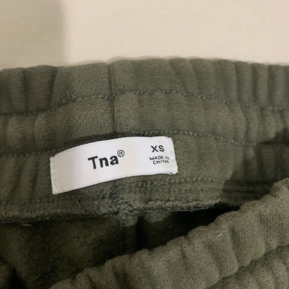 TNA Green cozy fleece Boyfriend Sweatpants - Picture 3 of 3